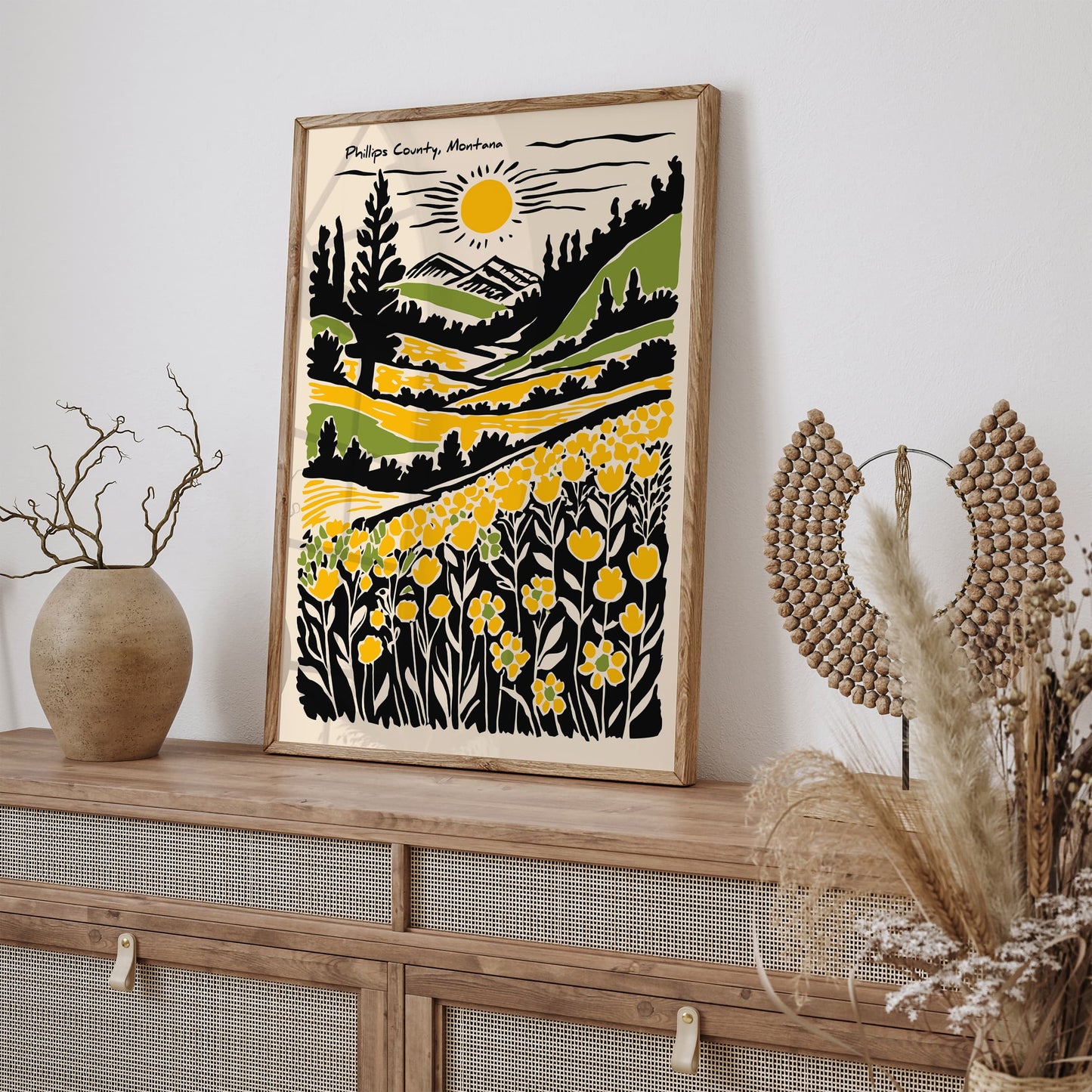 Phillips County Montana - Vintage Travel Wall Art Print