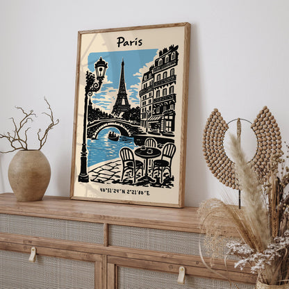 Paris Eiffel Tower Poster – Cityscape Wall Art