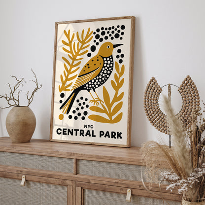 Yellow Bird NYC Central Park Art Print