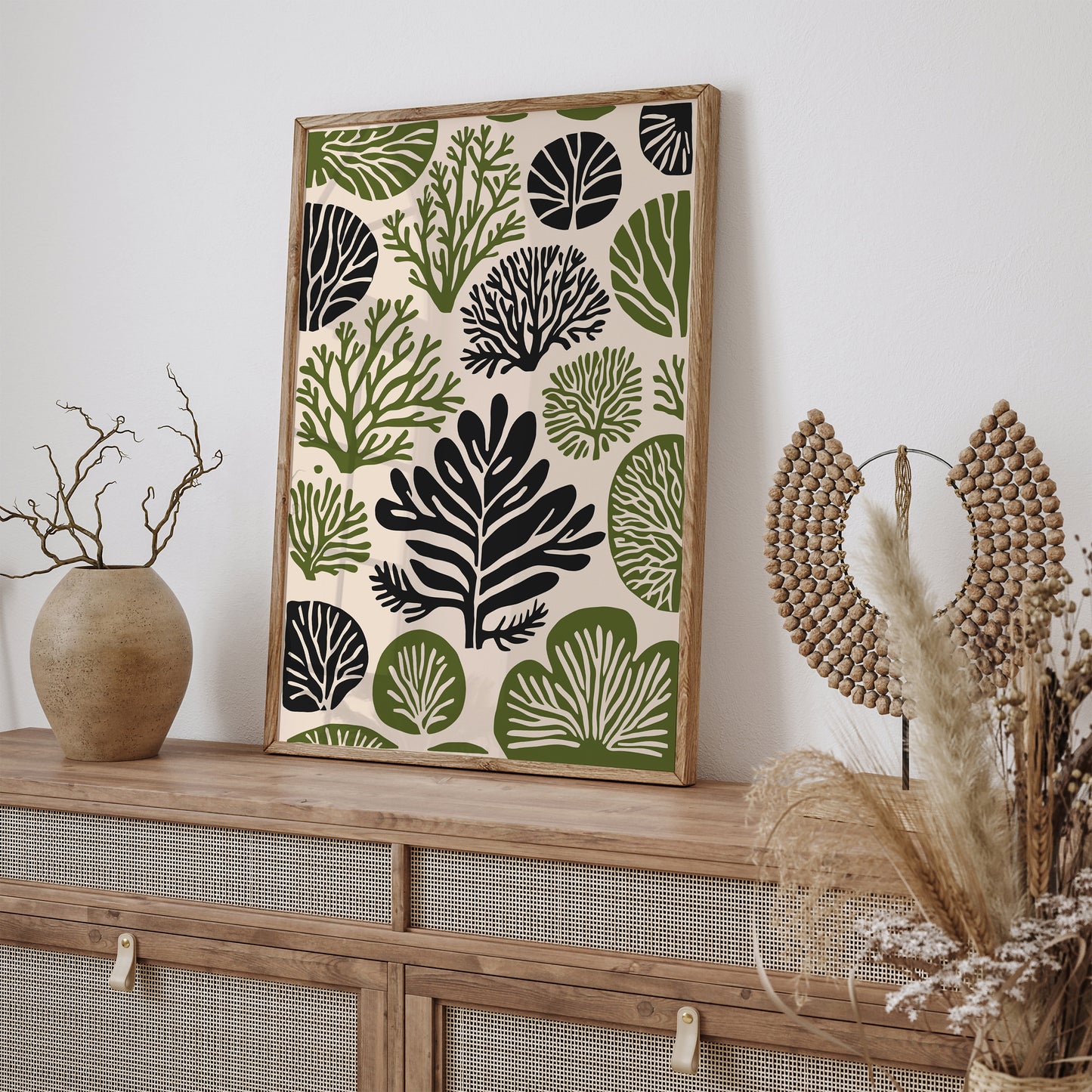 Green Botanical Farmhouse Wall Art