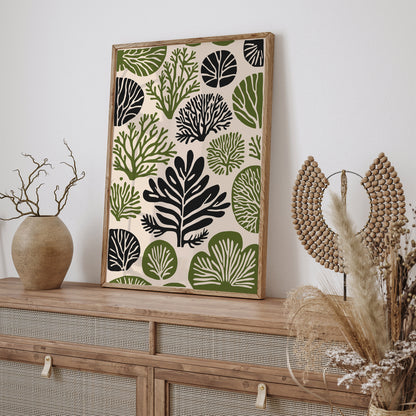 Green Botanical Farmhouse Wall Art