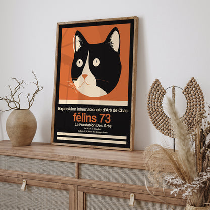 French Cat Exhibition Vintage Poster