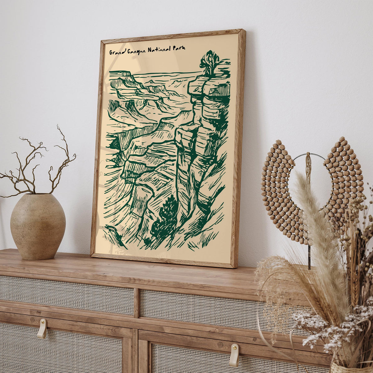 Grand Canyon Vintage National Park Art Poster