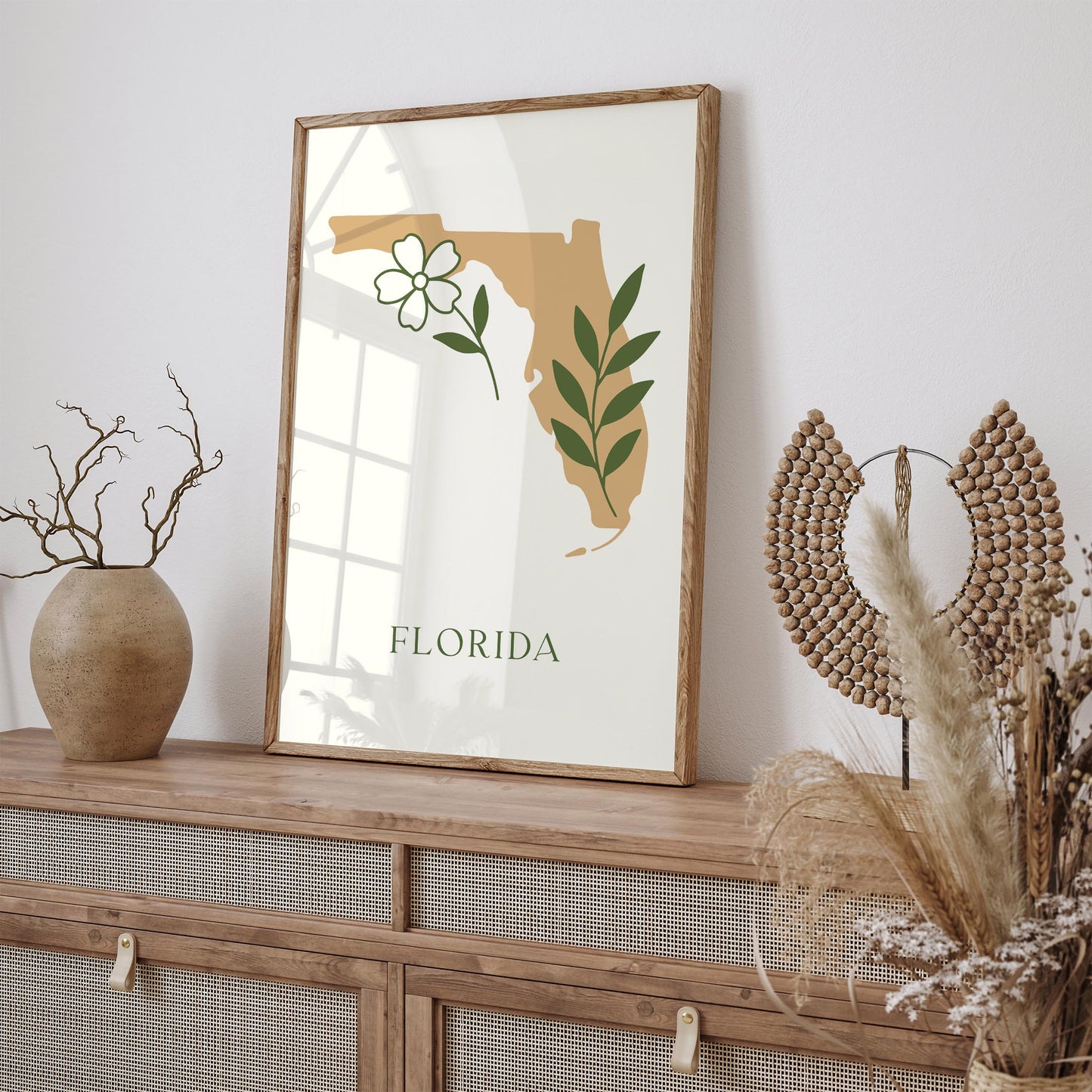 Minimalist Florida Art Print - Modern Travel Poster