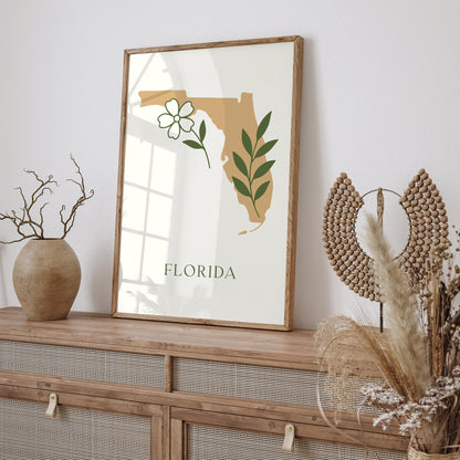 Minimalist Florida Art Print - Modern Travel Poster