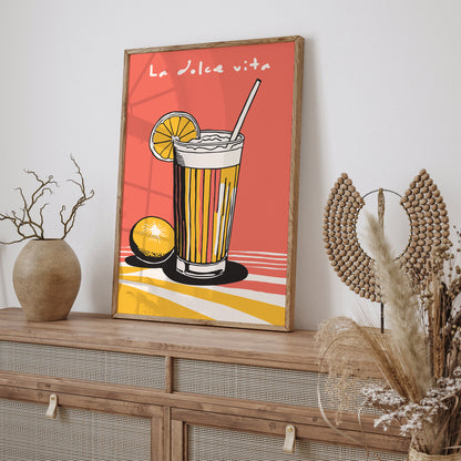 La Dolce Vita, Italian Spritz Summer Art Print