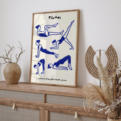 Pilates - where strenght meets grace Poster