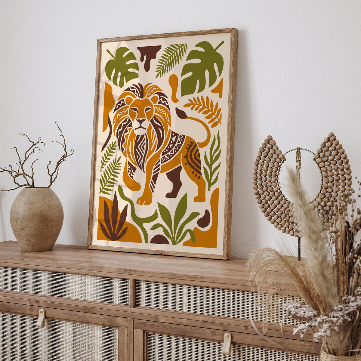 Lion King of the Jungle Art Poster
