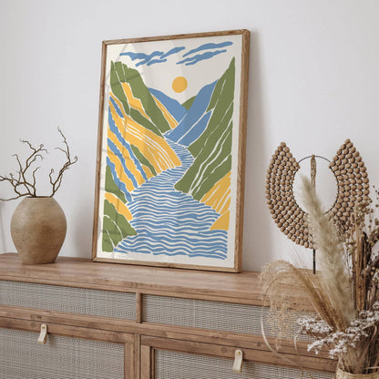 Aesthetic Abstract Landscape Poster
