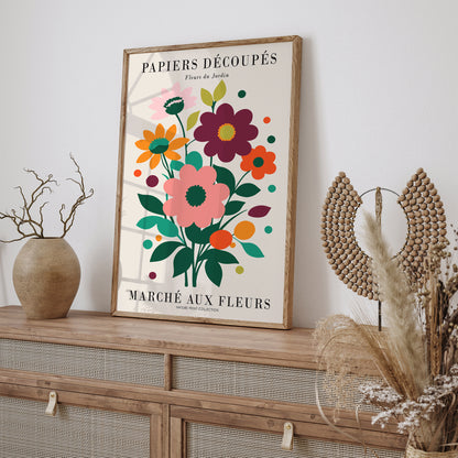 Retro Classic French Flower Poster Print