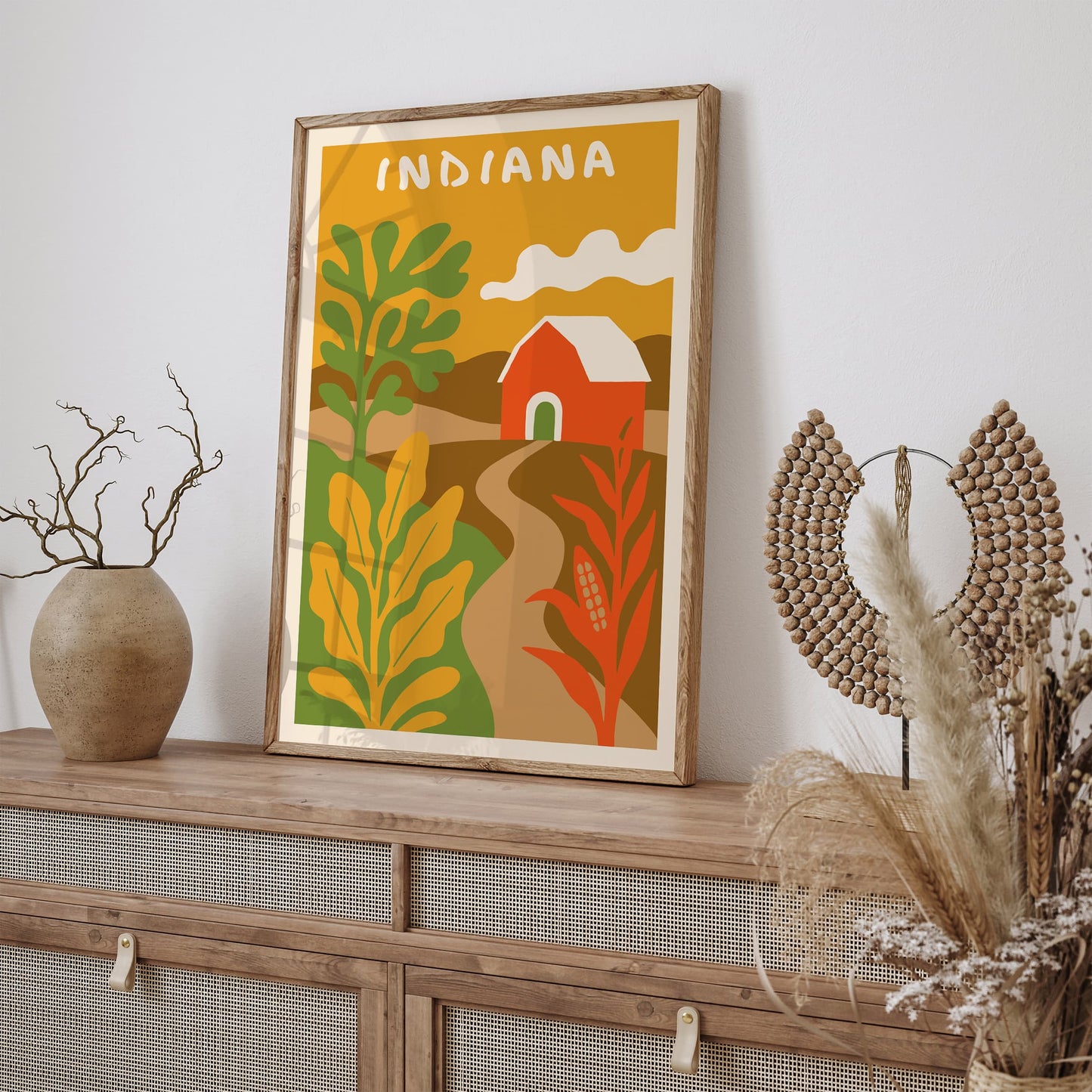 Indiana Country State Travel Poster