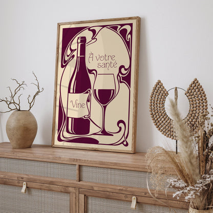 French Wine Kitchen Poster