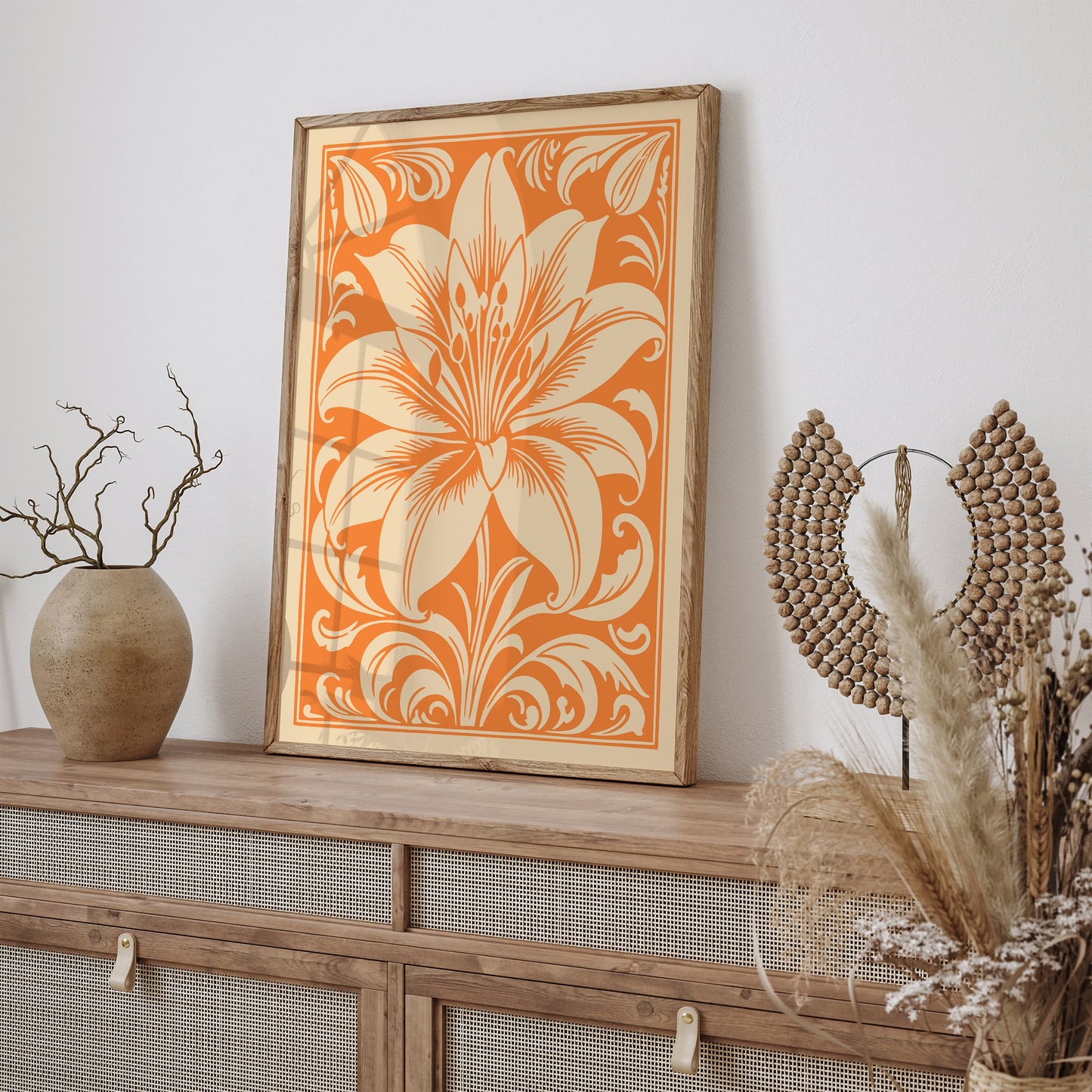 Lily Flower Orange Poster