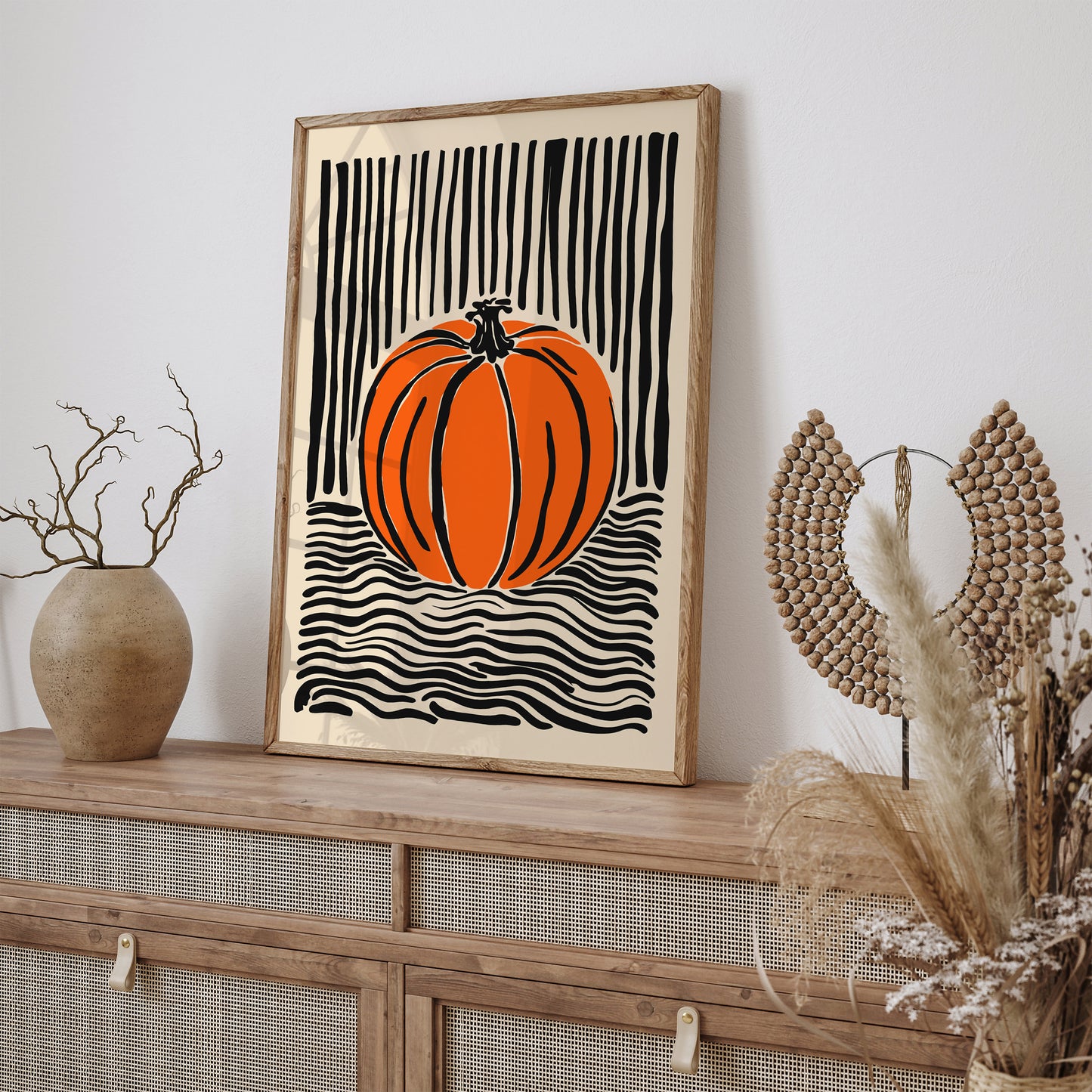 Fall Home Decor Pumpkin Art Print