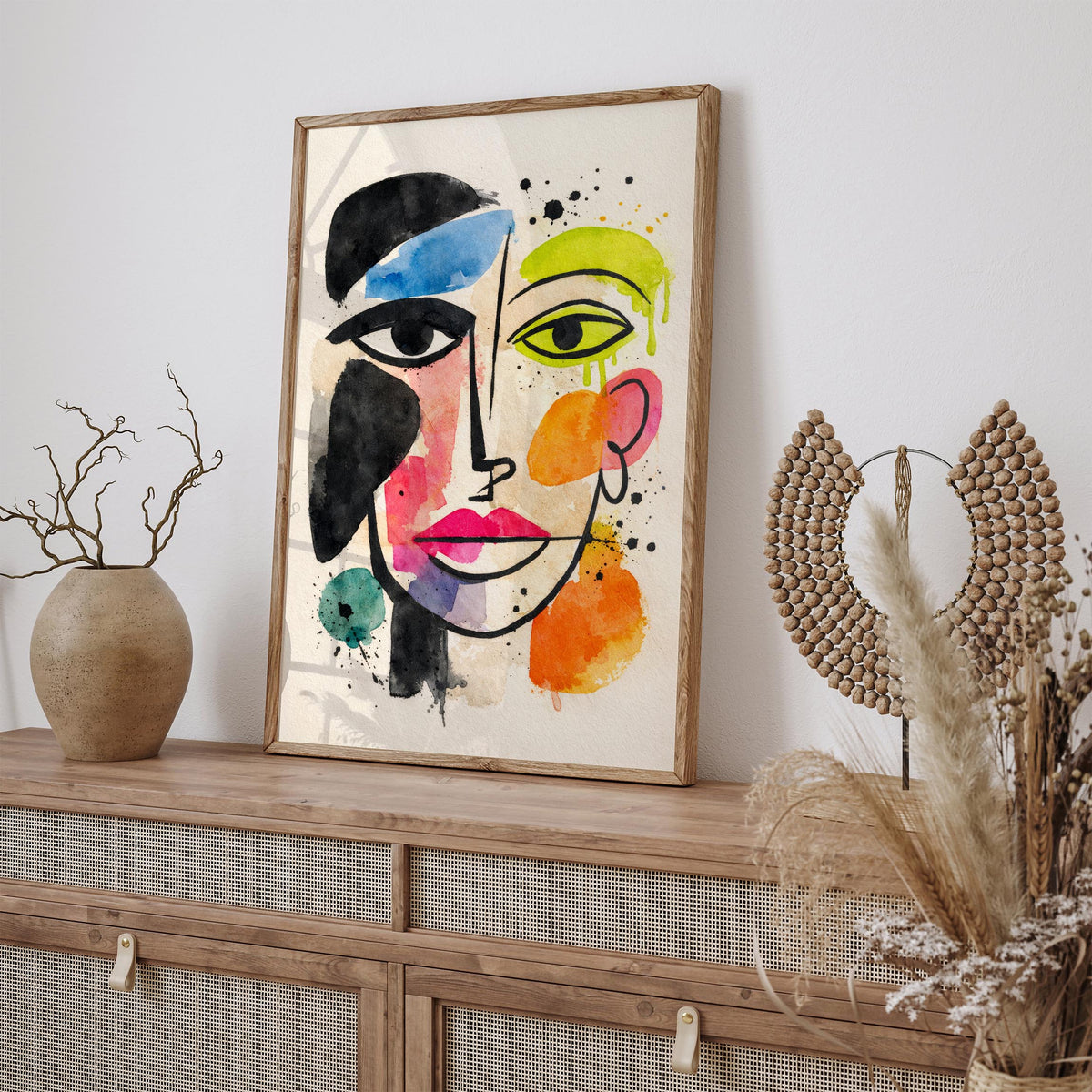 Abstract Face Pop Art Poster