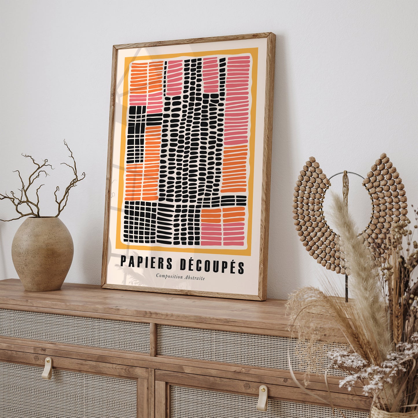 Retro Abstract Mid Century Cut Outs Poster