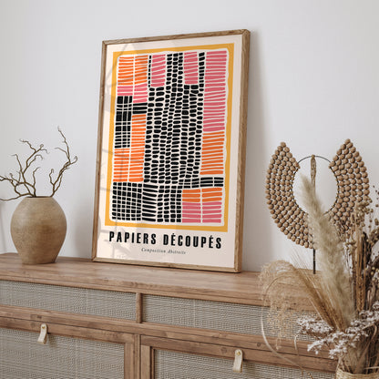 Retro Abstract Mid Century Cut Outs Poster