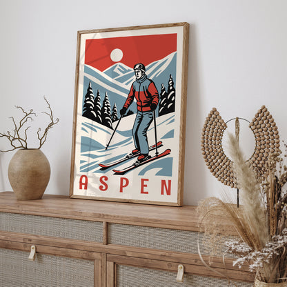 Aspen Colorado Travel Poster