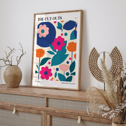 Cute Floral Papiers Decoupes Art Print