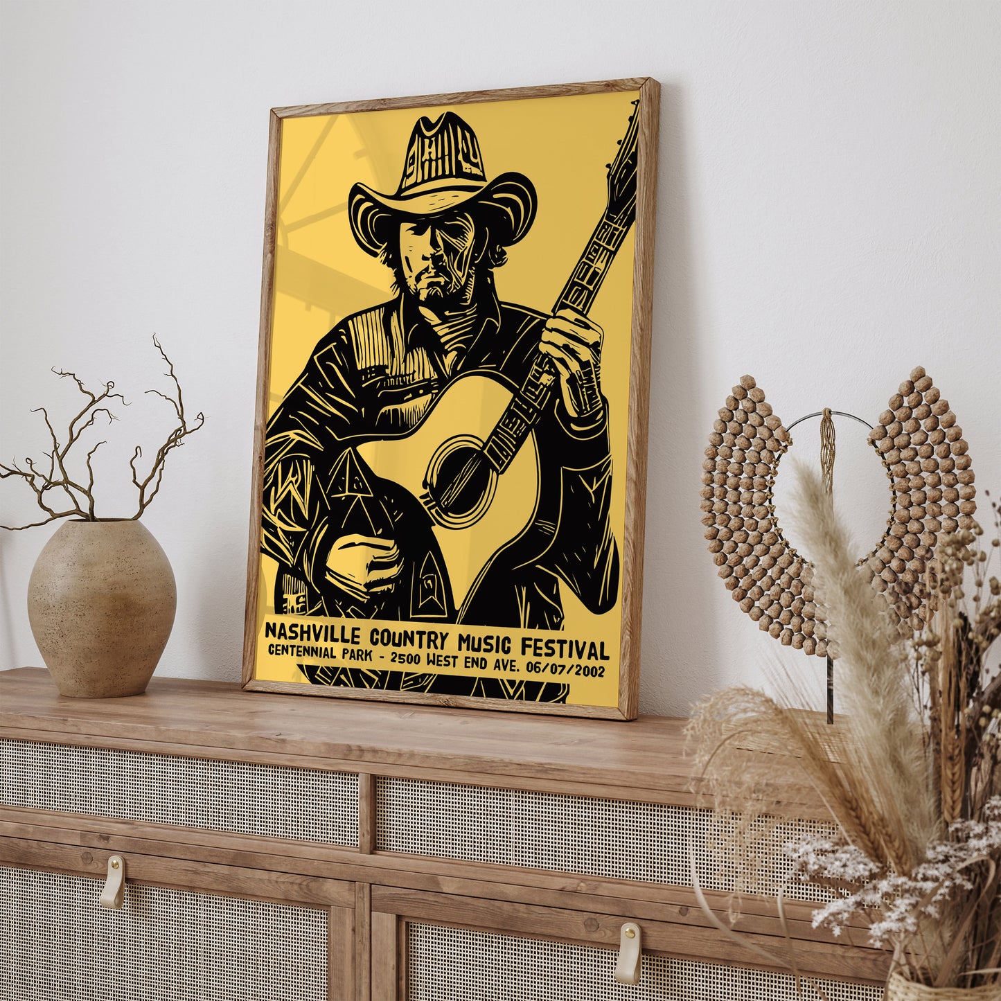 2002 Nashville Country Festival Retro Poster