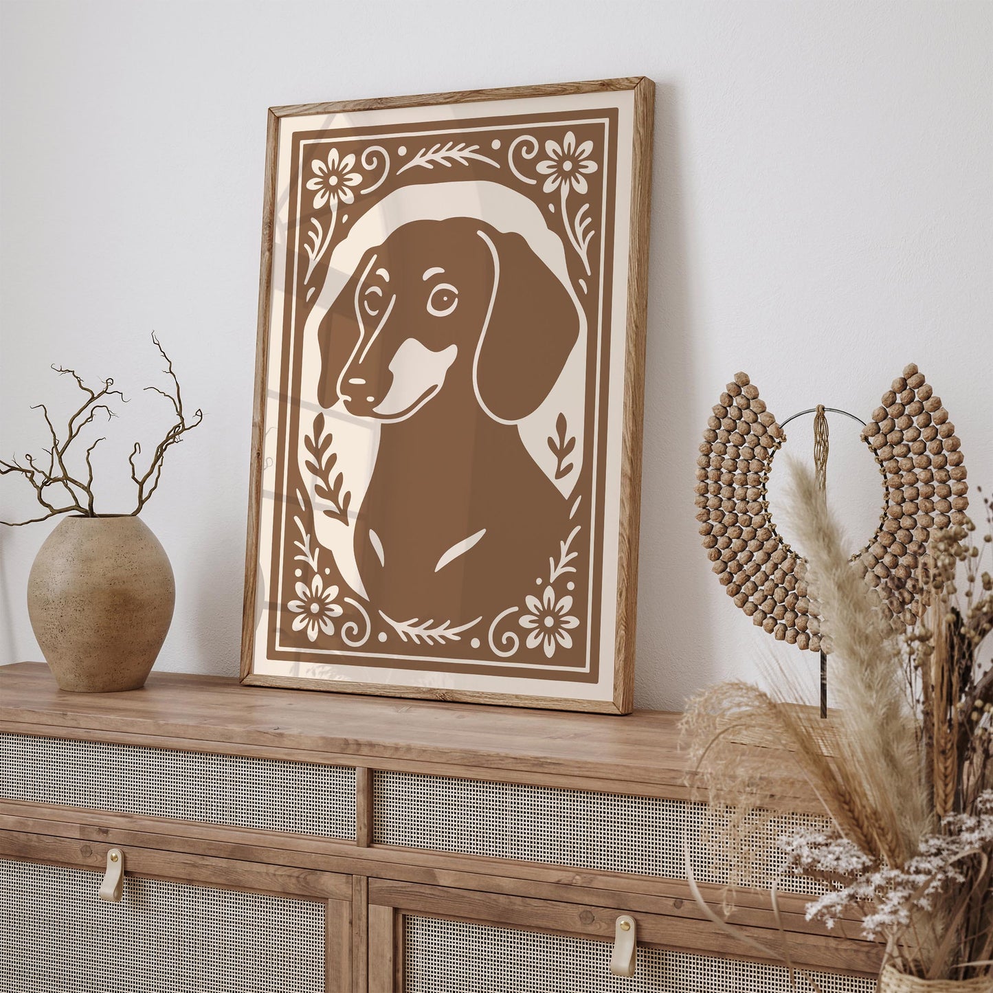 Dachshund Dog Elegant Portrait Poster