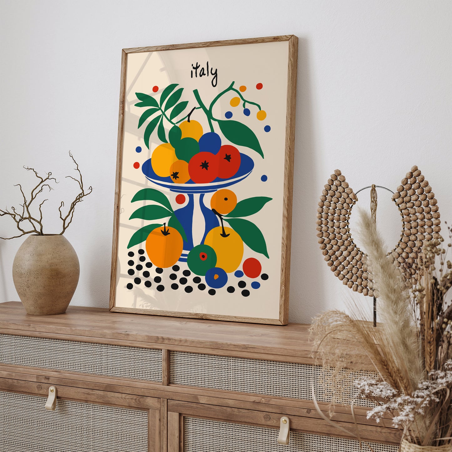 Italy Retro Fruit Art Print - Still Life Wall Art