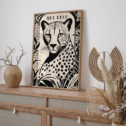 Elegant Art Deco Cheetah Poster