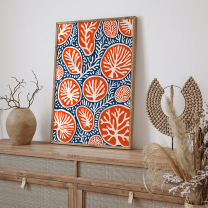 Coral Reefs Floral Boho Wall Art