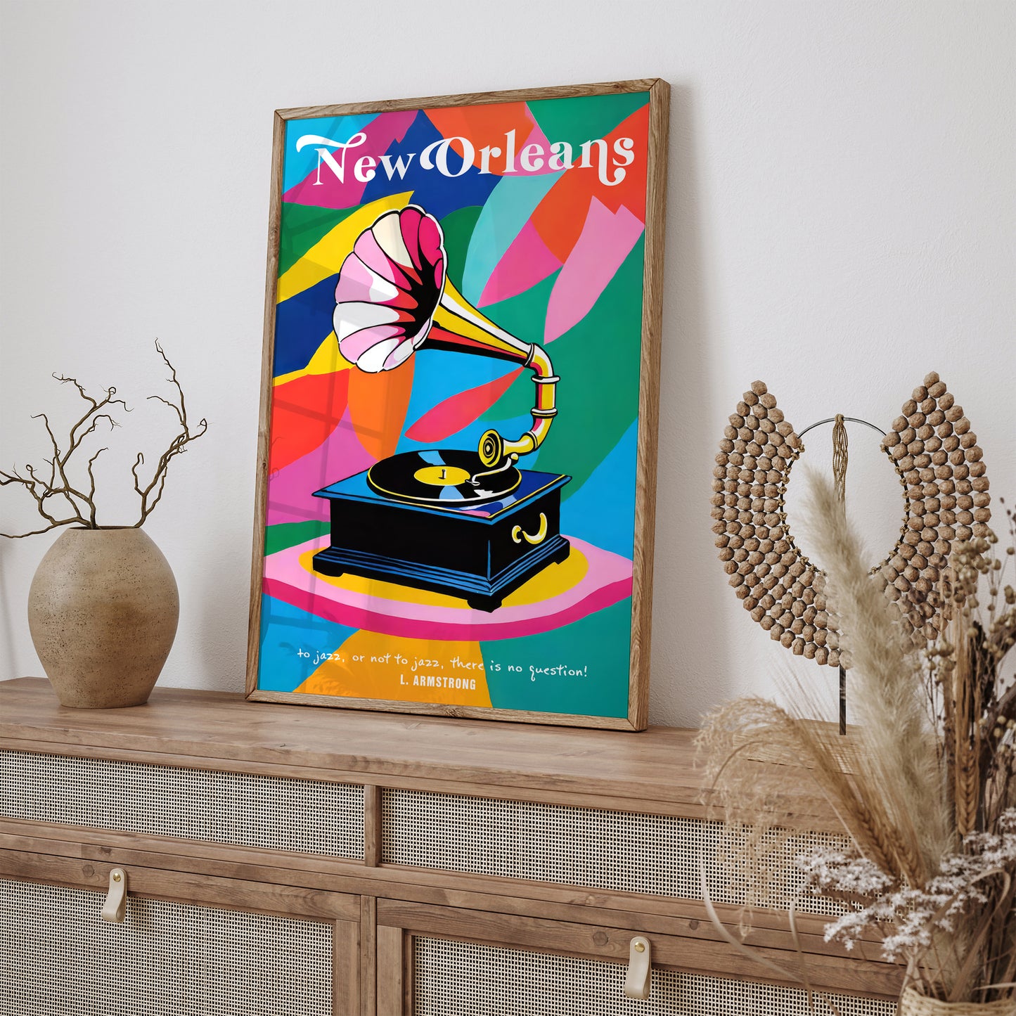 Colorful New Orleans Music Poster