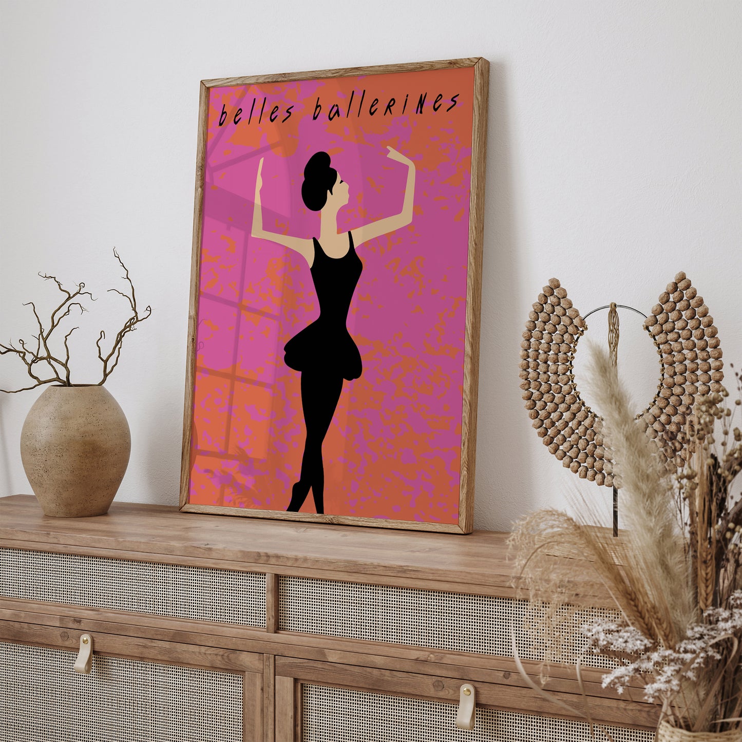 French Ballerina Minimal Poster