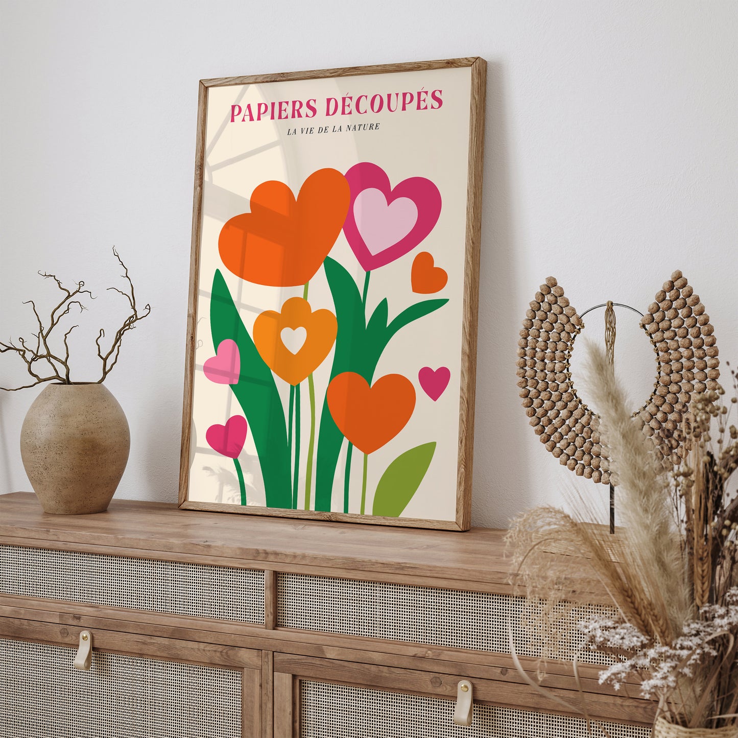 Cute Trendy Cut Outs Floral Poster