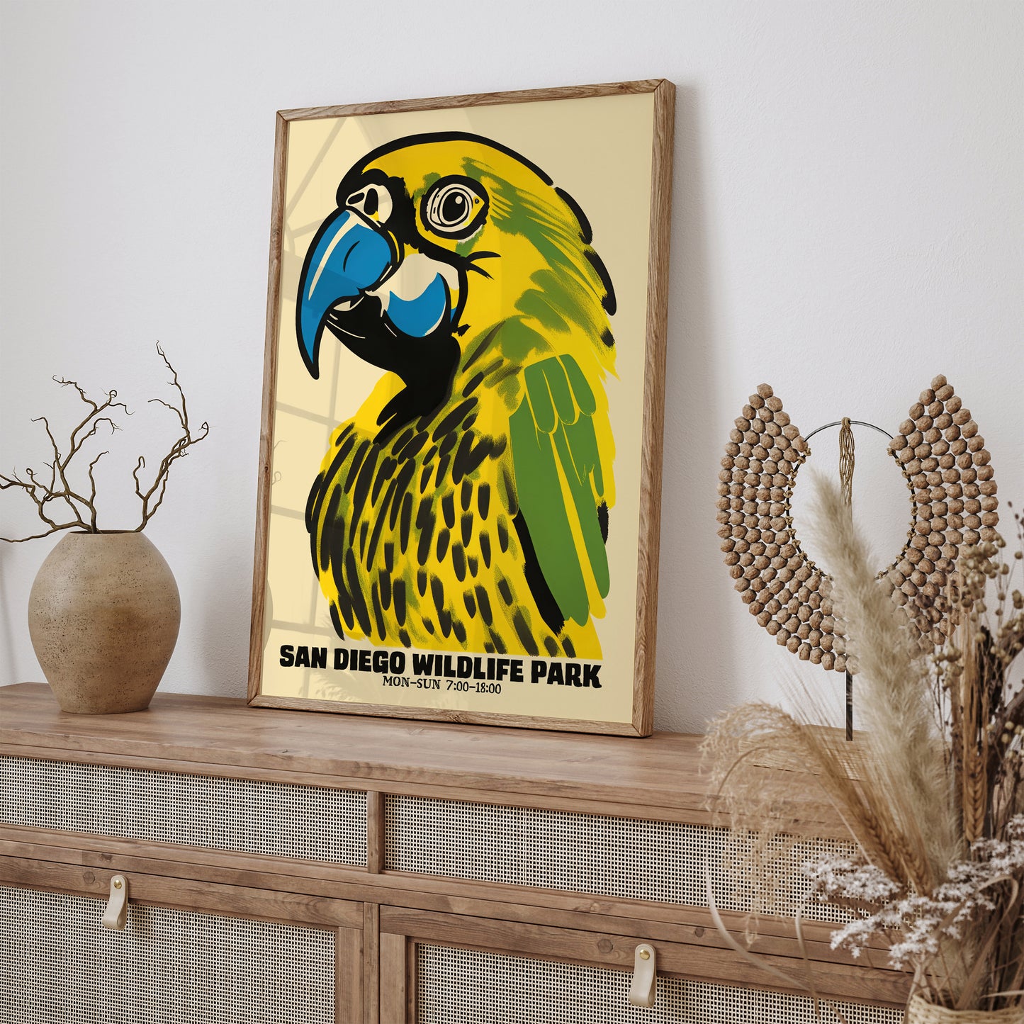 San Diego Wildlife Park Parrot Poster