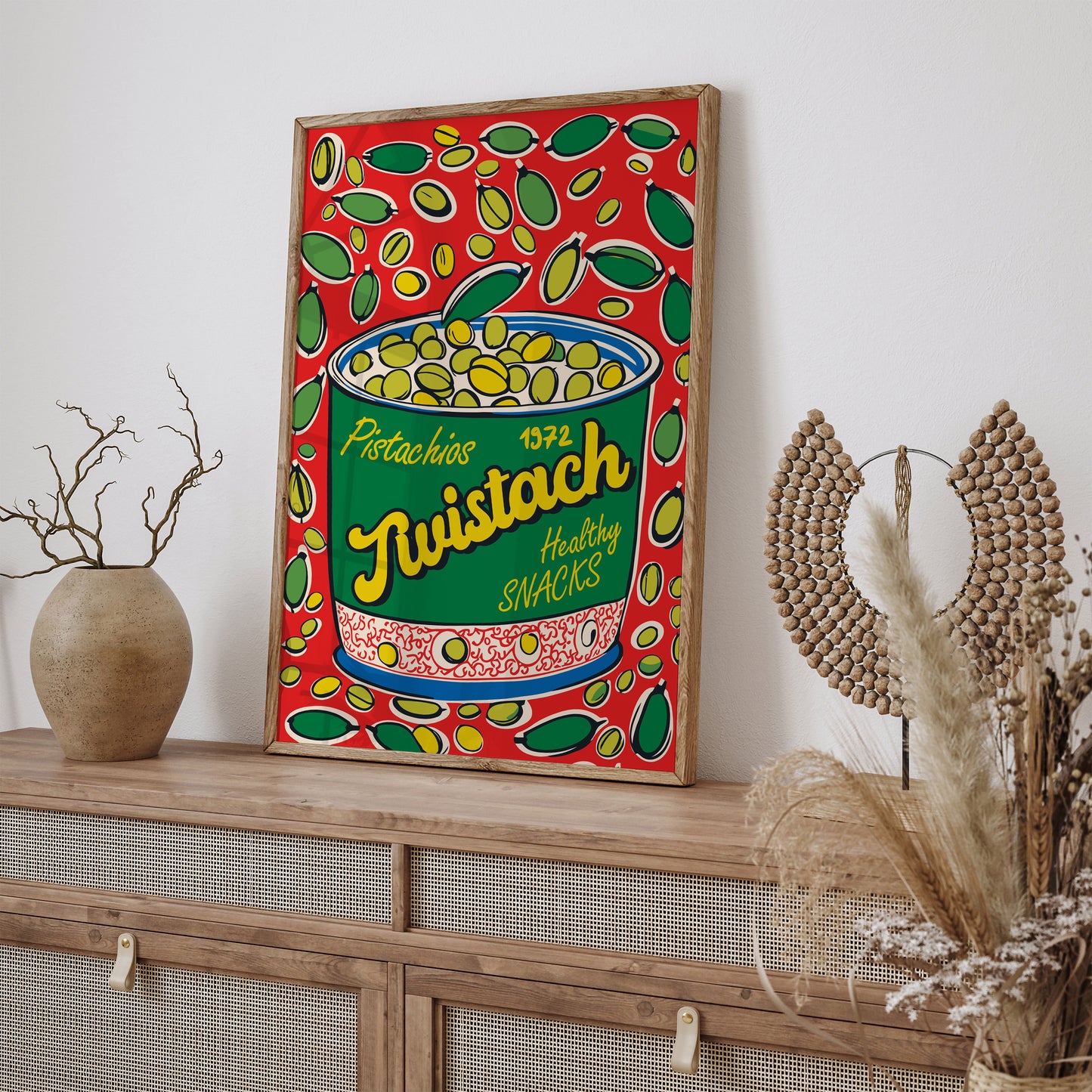 Twistach - Vintage Pop-Art Pistachios Poster