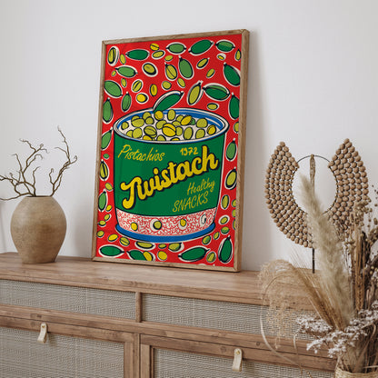 Twistach - Vintage Pop-Art Pistachios Poster