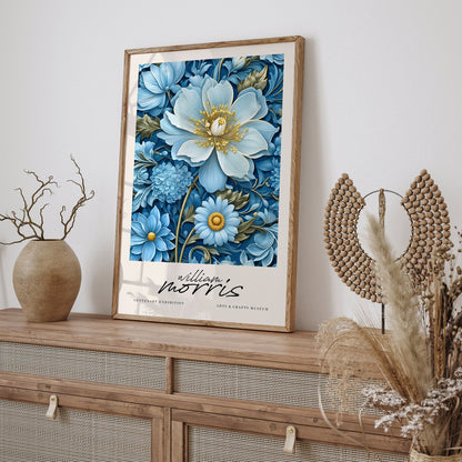 Blue Floral W. Morris Inspired Wall Art