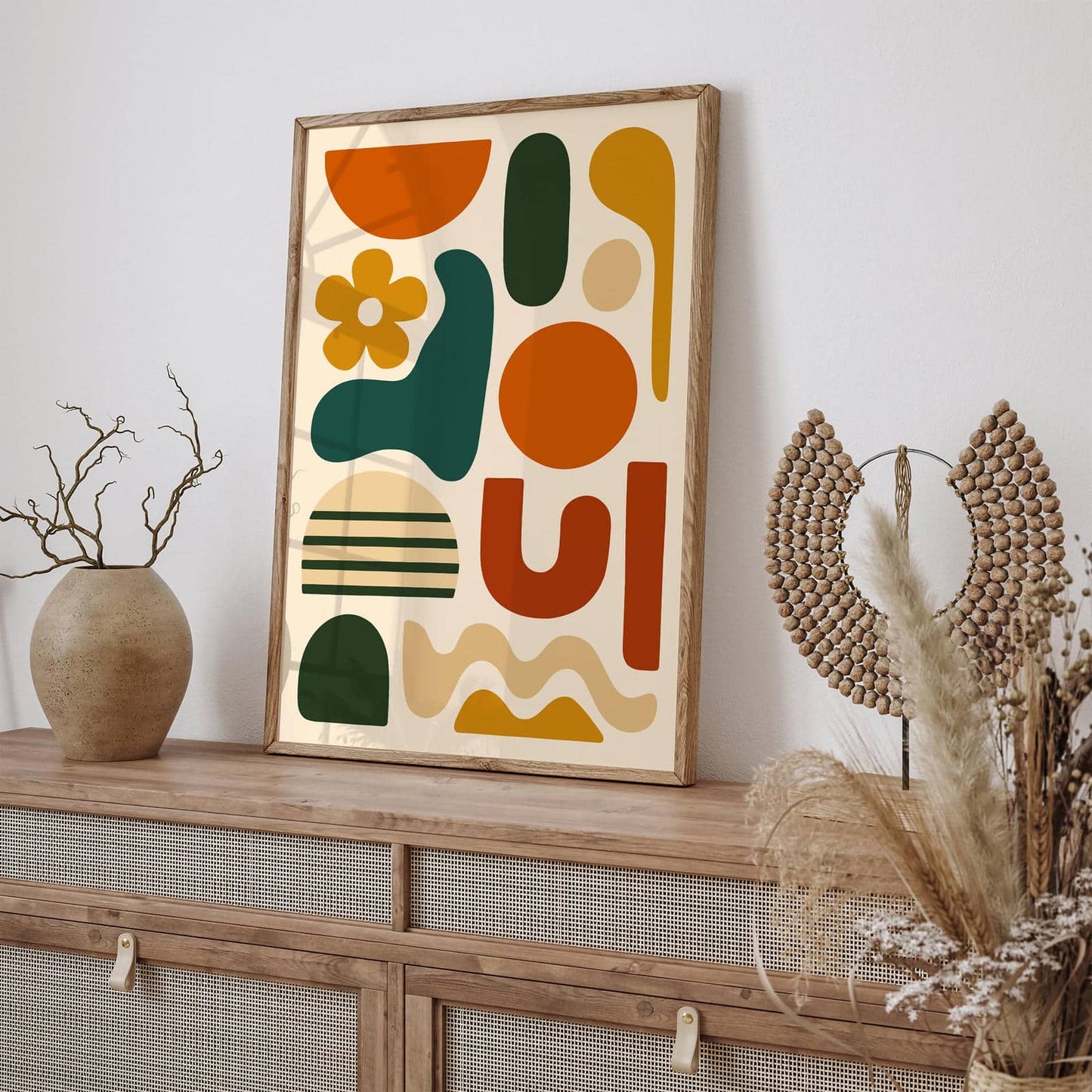 Abstract Mid Century Modern Wall Art Print