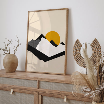 Minimal Mountains Landscape Poster