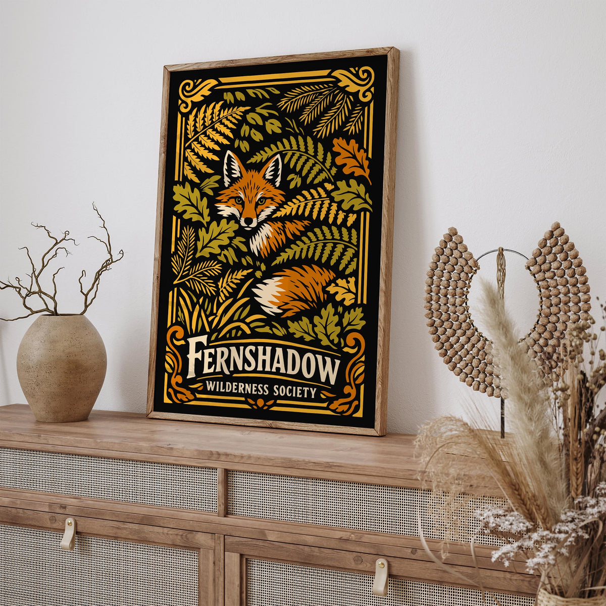 Fernshadow Wilderness Society Nature Art Poster
