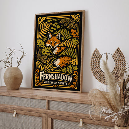 Fernshadow Wilderness Society Nature Art Poster