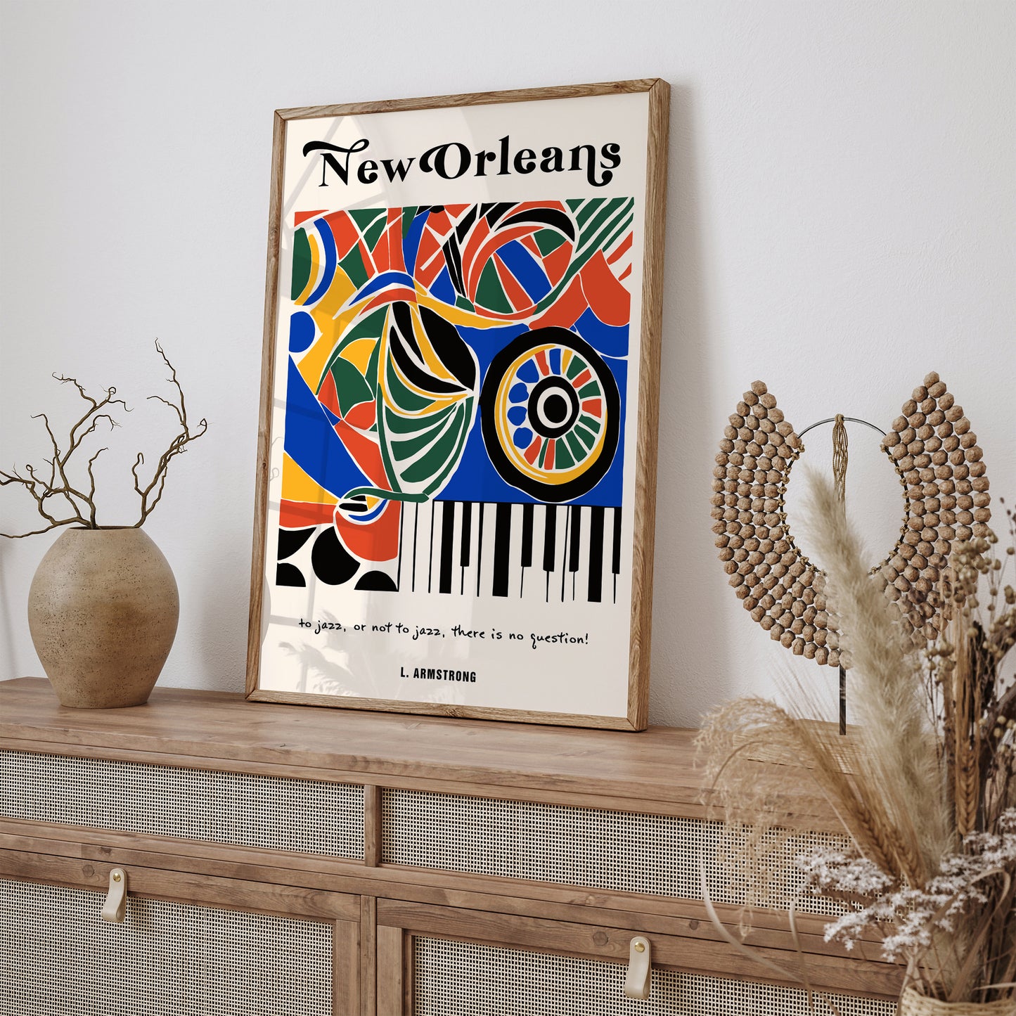 New Orleans Music Festival Retro Wall Art