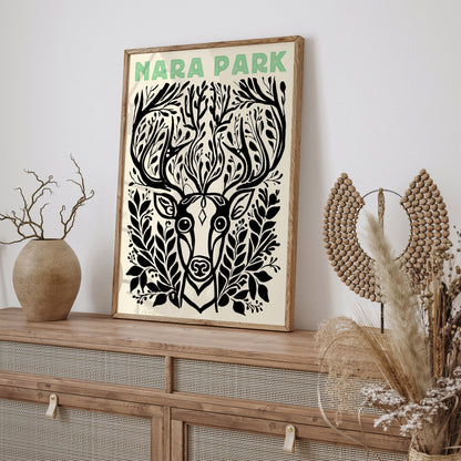 Nara Park Japanese Deer Poster