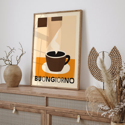 Buongiorno - Italian Coffee Minimalist Poster