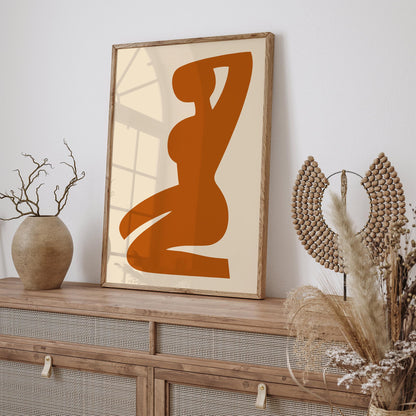 Abstract Woman Silhouette Art Poster
