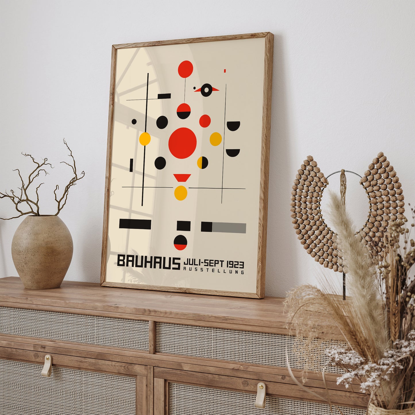 Minimalist Bauhaus Planets Poster