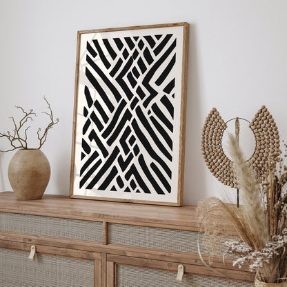 Black and White Modern Print