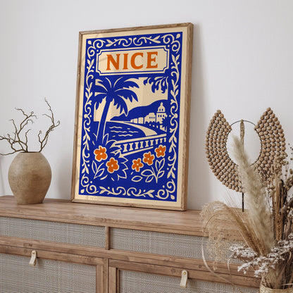 Nice Travel Blue Poster