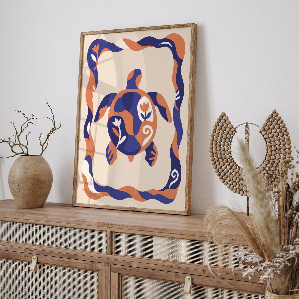Abstract Turtle Animal Art Poster