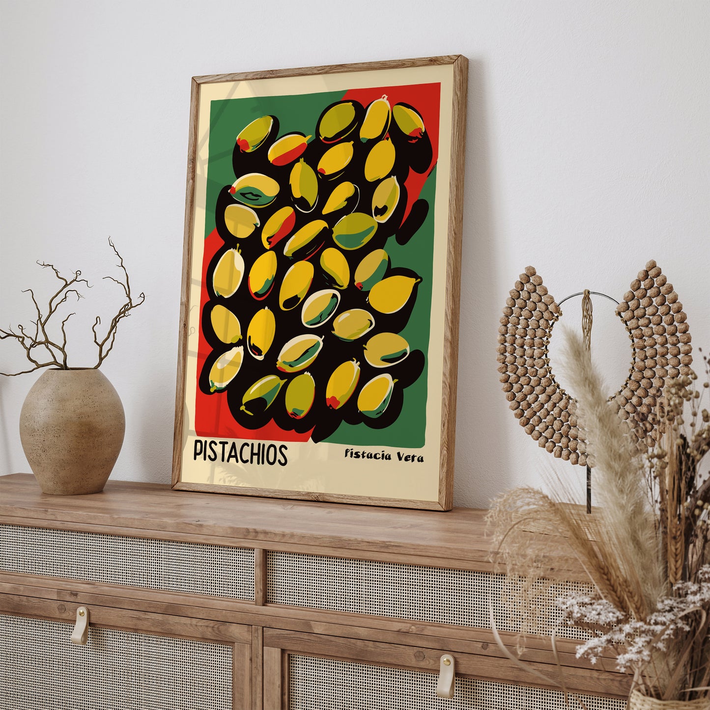 Pistachios Retro Wall Art Poster