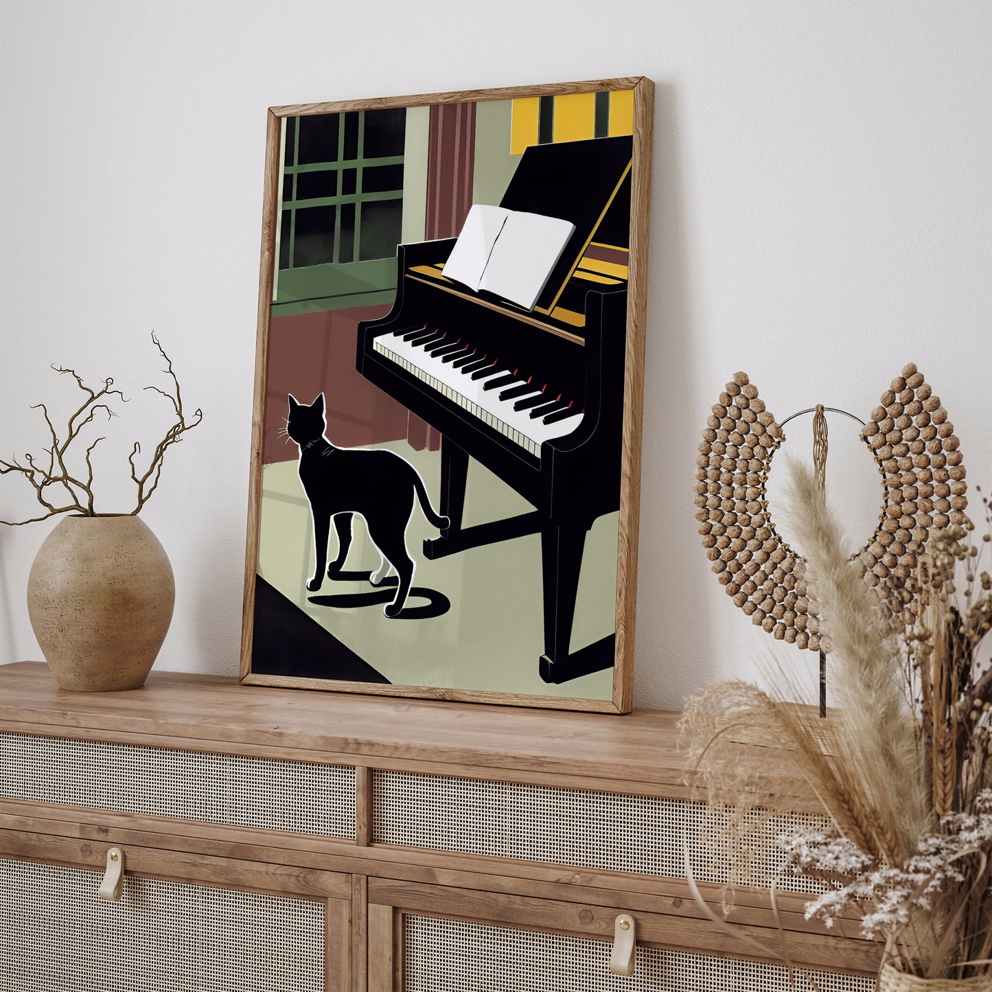 Pianist Cat Art Print