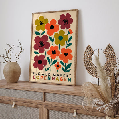 Copenhagen Flower Market Poster